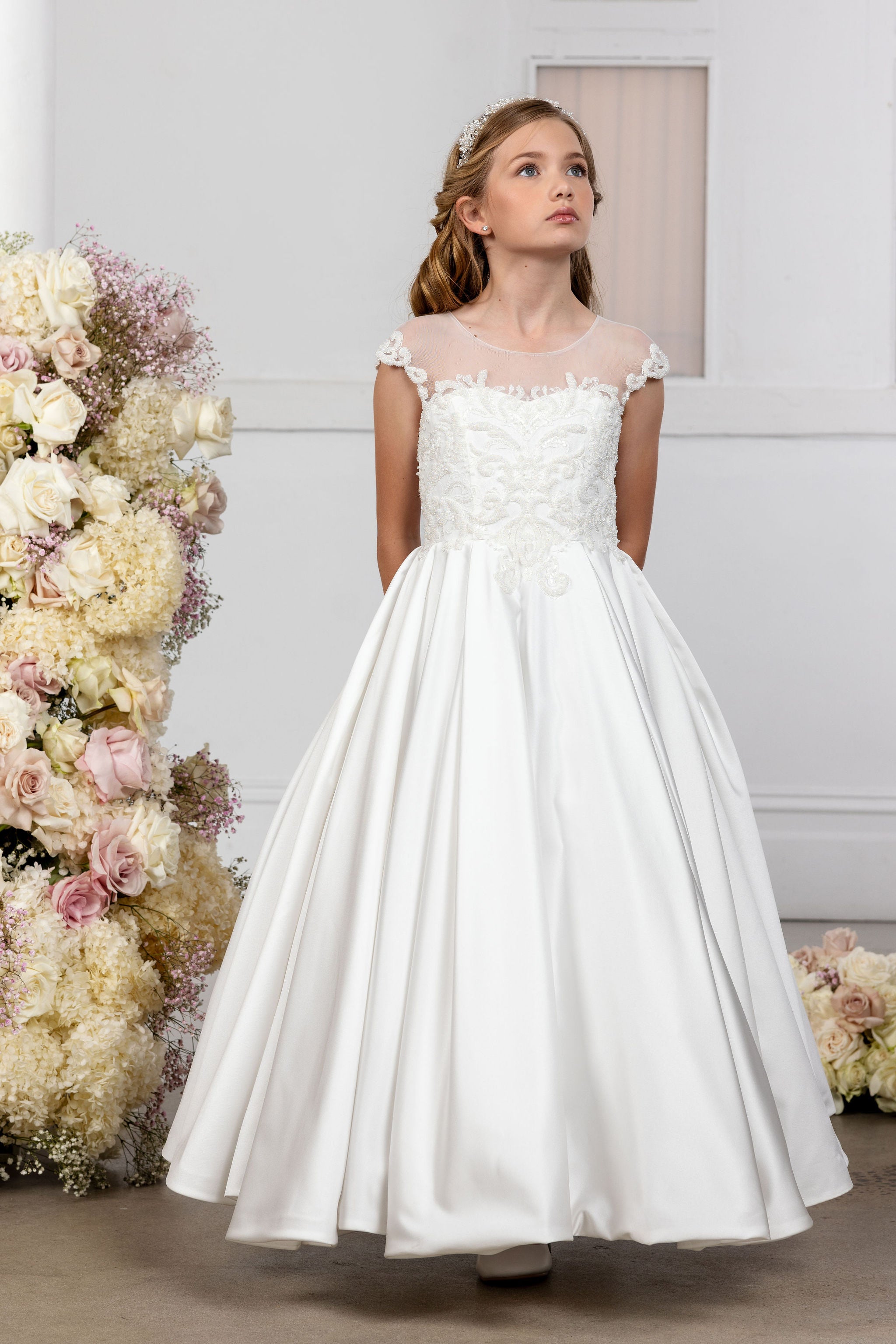 White Communion Dress - Princess Communion Dress